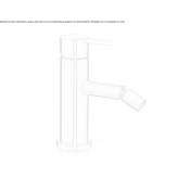Countertop stainless steel bidet faucet with swivel spout Belz