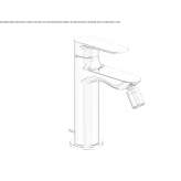 Countertop bidet faucet with one handle Mystic