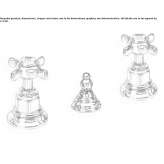 Countertop bidet tap with individual rosettes Teresin