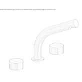 3-hole countertop bidet faucet Pliska