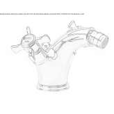 Countertop bidet tap with swivel spout Bear