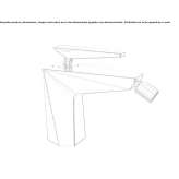 Single-lever countertop bidet faucet without waste Pisek