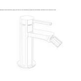 Bateria bidetowa nablatowa z obrotową wylewką bez odpadu Kamyshla