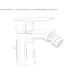 Countertop bidet faucet with one handle Leonard