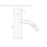 Countertop single-lever bidet faucet with swivel spout Marki