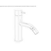 Countertop single-lever bidet faucet with swivel spout Marki