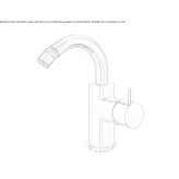 Single-lever countertop bidet faucet without waste Marki