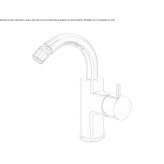 Countertop bidet faucet with one handle Marki