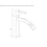 Countertop single-lever bidet faucet with swivel spout Humay