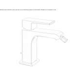 Countertop bidet tap with swivel spout Lirio