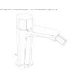 Bateria bidetowa nablatowa z jednym uchwytem Delaware