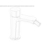 Bateria bidetowa nablatowa z jednym uchwytem Delaware