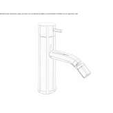 Single-lever countertop bidet faucet without waste Marki