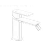 Countertop bidet tap with swivel spout Ilford