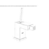 Countertop bidet tap with swivel spout Cargese