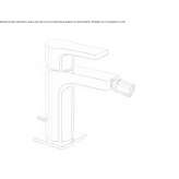 Countertop bidet faucet with one handle Ferez