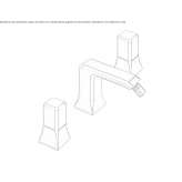 3-hole countertop bidet tap with swivel spout Valseca