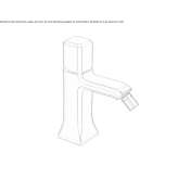 Countertop single-lever bidet faucet with swivel spout Valseca