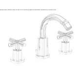 Countertop bidet tap with individual rosettes Horodnia