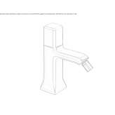 Countertop single-lever bidet faucet with swivel spout Valseca