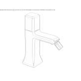 Single-lever bidet faucet with swivel spout Valseca