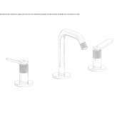 Bidet faucet with individual rosettes without waste Itatuba