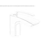 Bateria bidetowa nablatowa z jednym uchwytem Mocoa