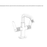 Countertop bidet tap with individual rosettes Itatuba