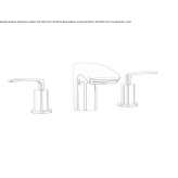 Bateria bidetowa nablatowa Mocoa