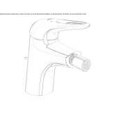 Countertop single-lever bidet faucet with swivel spout Yenisu