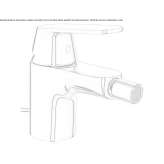 Countertop single-lever bidet faucet with swivel spout Sciaves