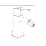 Countertop single-lever bidet faucet with swivel spout Tuckahoe