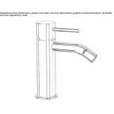 Countertop bidet faucet with one handle Corfu