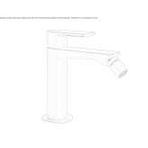 1-hole countertop bidet faucet Charly