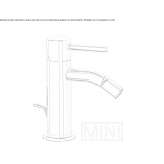 Single-lever countertop bidet faucet Corfu