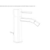 Single-lever countertop bidet faucet Corfu