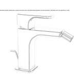 1-hole bidet faucet with swivel spout Claix