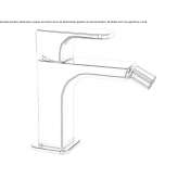 1-hole bidet faucet with swivel spout Claix