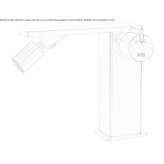 Countertop stainless steel bidet faucet with swivel spout Fountain