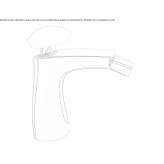 Countertop bidet tap with swivel spout Perico