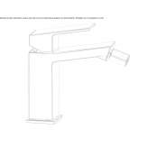 Countertop bidet tap with swivel spout Sundown