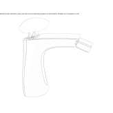 Countertop bidet tap with swivel spout Perico