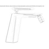 Countertop bidet faucet with a swivel spout without waste Jasionow