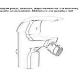 Countertop single-lever bidet faucet with swivel spout Higueron