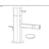 Brass countertop bidet faucet with single handle Chavao