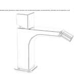 Countertop bidet tap with swivel spout Sens