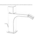 Countertop bidet tap with swivel spout Sens
