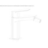 Countertop bidet tap without waste Rusko