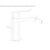 Countertop bidet tap with swivel spout Rusko