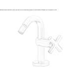 Countertop bidet tap with swivel spout Mariabe